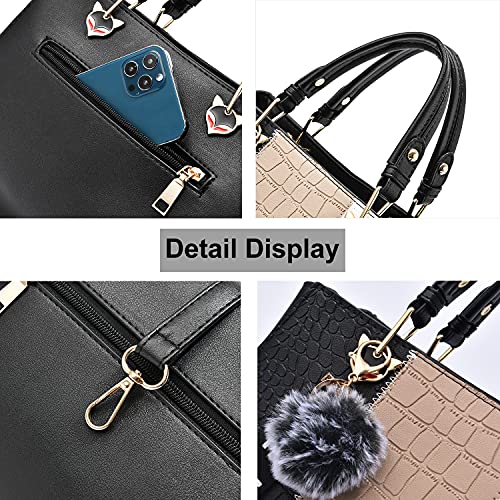 Sipobuy Bolso De Mano Para Mujer Con Ondas Bolso De Mensajero Elegante Para Mujer (Purple)