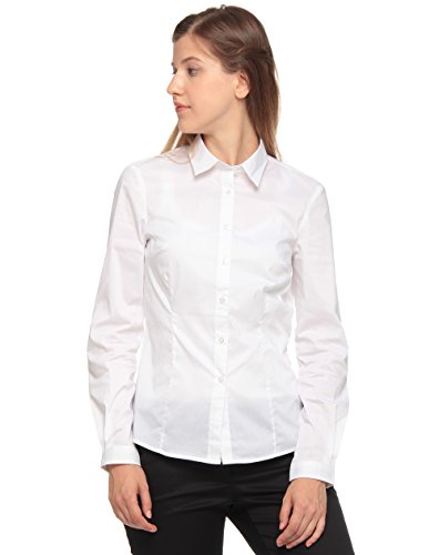 Sisley Shirt Blusa, Blanco (White 101), Medium para Mujer