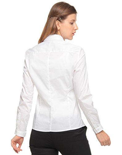 Sisley Shirt Blusa, Blanco (White 101), Medium para Mujer