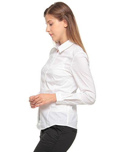 Sisley Shirt Blusa, Blanco (White 101), Medium para Mujer