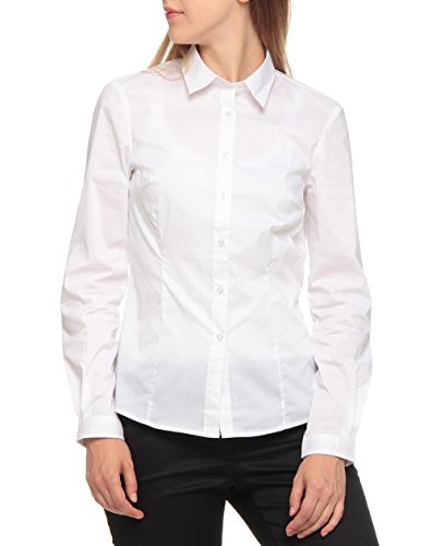 Sisley Shirt Blusa, Blanco (White 101), Medium para Mujer