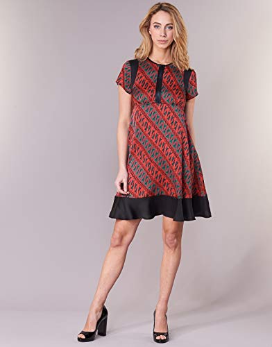 SISLEY ZEBRIOLO Vestidos Femmes Rojo/Negro - DE 34 (IT 40) - Vestidos Cortos