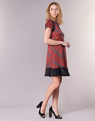 SISLEY ZEBRIOLO Vestidos Femmes Rojo/Negro - DE 34 (IT 40) - Vestidos Cortos