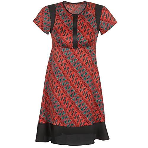 SISLEY ZEBRIOLO Vestidos Femmes Rojo/Negro - DE 34 (IT 40) - Vestidos Cortos