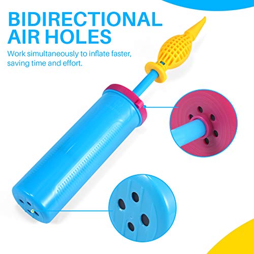 Siumir Bomba para Globos Bidireccional Hinchador de Globos Inflador de Globos Manual Bomba de Aire para Globos de Látex y Globos de Aluminio