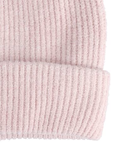 SIX Gorro de punto rosa de aproximadamente 92% material reciclado, sostenible, aspecto de punto (687-042)