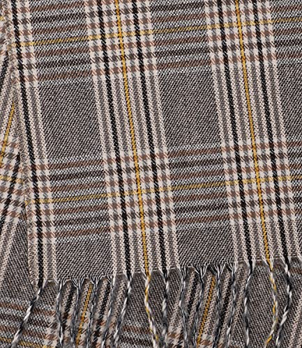 SIX Poncho moderno en diseño de cuadros con flecos (135-476).