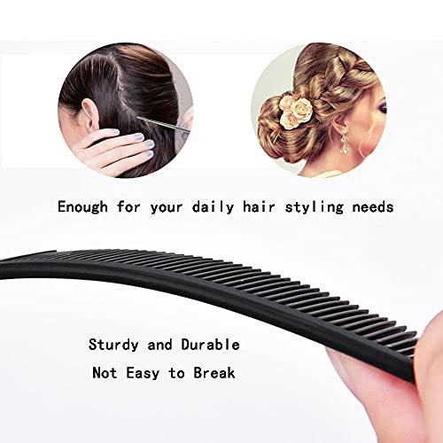 SIYI-XIU 3Pcs Peluquería Peine Pelo Peine de Corte de Pelo Peinado para Peluqueros Antiestático Resistente al Calor Peine,Negro