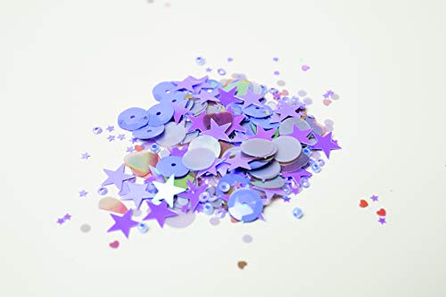 Sizzix Lentejuelas y Cuentas 664605, Lavanda, 5 Pzas, Lavender Dust, Talla única, 5