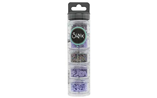 Sizzix Lentejuelas y Cuentas 664605, Lavanda, 5 Pzas, Lavender Dust, Talla única, 5