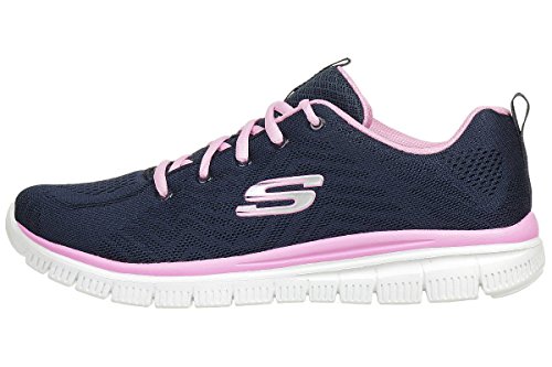 Skechers Graceful-Get Connected, Zapatillas Mujer, Multicolor (Nvpk Black Mesh), 37 EU