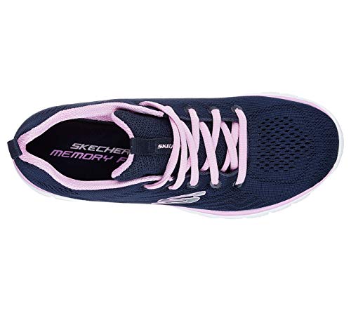 Skechers Graceful-Get Connected, Zapatillas Mujer, Multicolor (Nvpk Black Mesh), 37 EU