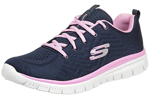 Skechers Graceful-Get Connected, Zapatillas Mujer, Multicolor (Nvpk Black Mesh), 37 EU