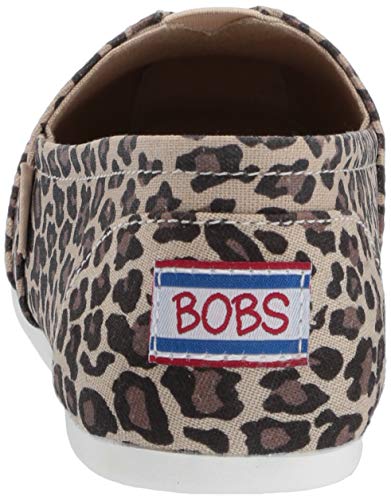 Skechers Women's Bobs Plush-Hot Spotted. Leopard Print Slip on Ballet Flat