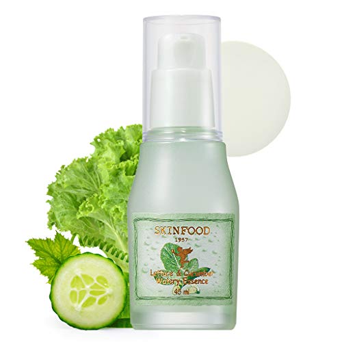 SKIN FOOD lechuga y pepino acuosa esencia 1,52 oz (45 ml) - piel de refrigeración y calmante intensivo hidratante crema facial, alivio enrojecimiento, after sun care