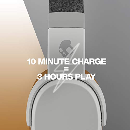 Skullcandy Crusher Over-Ear Bluetooth, Auriculares Inalámbricos con Micrófono, Espuma Viscoelástica con Aislamiento de Ruido, Estéreo Ajustable, Batería con 40h de Duración, Gris/Marrón.