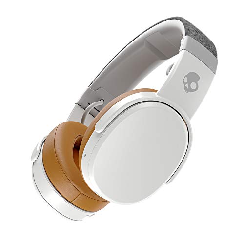 Skullcandy Crusher Over-Ear Bluetooth, Auriculares Inalámbricos con Micrófono, Espuma Viscoelástica con Aislamiento de Ruido, Estéreo Ajustable, Batería con 40h de Duración, Gris/Marrón.