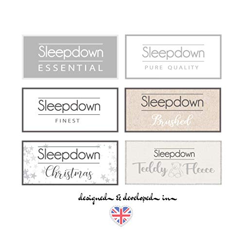 Sleepdown Inky Floral Grey Juego de Funda de edredón tamaño King, algodón, Gris, Matrimonio