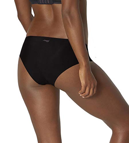Sloggi Oxygene Infinite Hipster Ropa Interior, Negro, S para Mujer