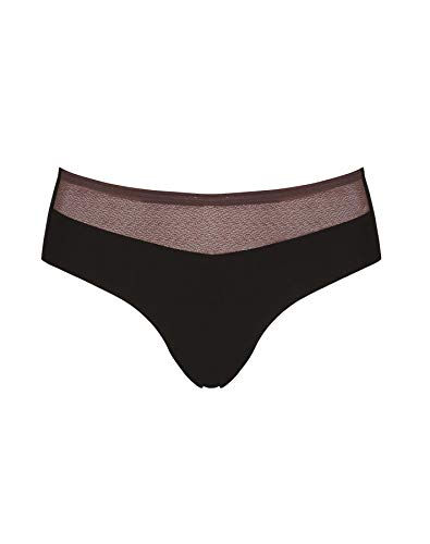 Sloggi Oxygene Infinite Hipster Ropa Interior, Negro, S para Mujer