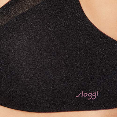 Sloggi Oxygene Infinite Soft Bra Sujetador acolchado para Mujer, Negro, L