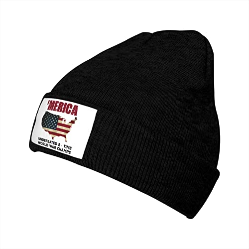 Slouch Beanie Estados Unidos Invicto América Gorro De Invierno Largo Regalos Originales Gorro De Abrigo Transpirables Beanie De Punto para Cáncer, Invierno, Snowboard