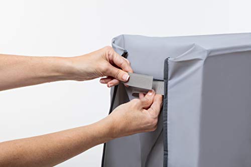 Smart-T-Haus Funda Protectora para Aire Acondicionado Exterior Impermeable Doble Tejido y Protección UV, Gris, 90 x 55 x 30 cms