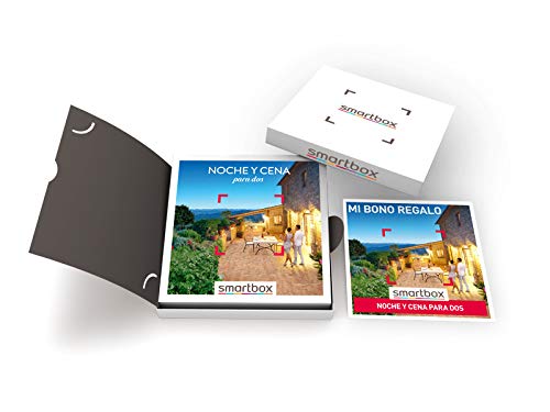 Smartbox - Caja Regalo Noche y Cena para Dos - Idea de Regalo Parejas - 1 Noche con Desayuno y Cena o SPA para 2 Personas