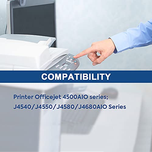 SMARTOMI Remanufacturado 901XL 901 Compatibles con HP 901 XL Cartucho de Tinta para Officejet 4500AIO Series J4540 J4550 J4580 J4680AIO Series 2 Cartuchos