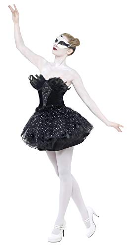 Smiffys-27313S Disfraz de Cisne Negro gótico, con Vestido, Color, S-EU Tamaño 36-38 (Smiffy'S 27313S)