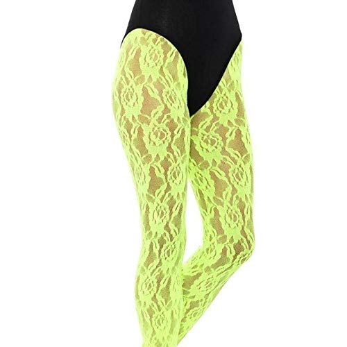 Smiffys Mallas de encaje años 80, verde flúor , color/modelo surtido