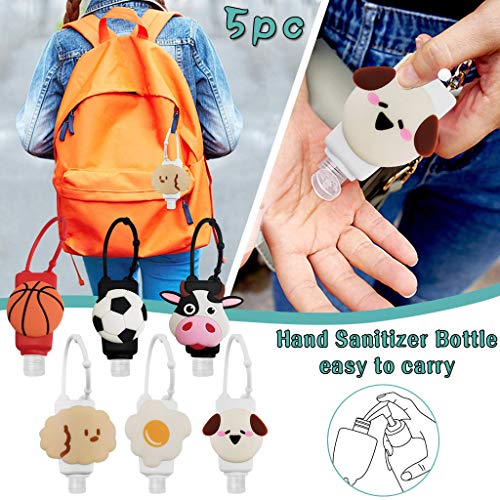 SO-buts 5pcs Botellas De Viaje De Plástico, a Prueba De Fugas, Contenedor De Líquidos, Niños Desinfectantes De Manos Dispensador Gel Portatil Manos Dispensador (Color-14)