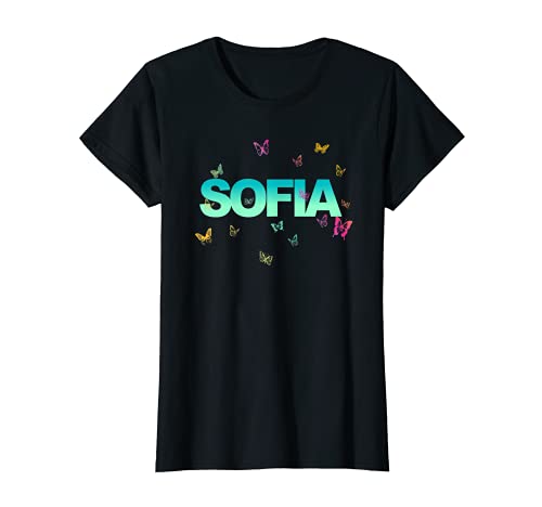 Sofia - Hermoso nombre con mariposas Camiseta