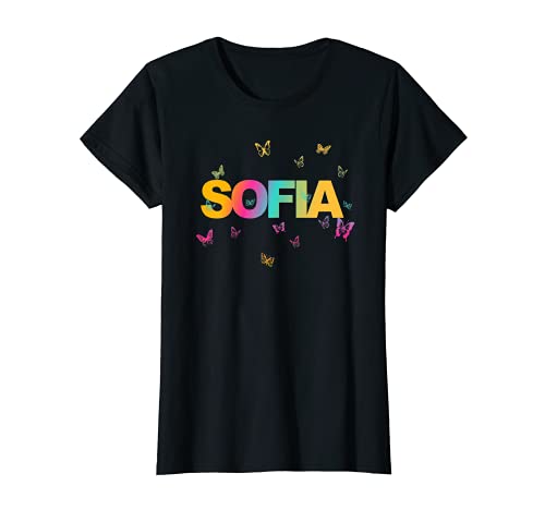 Sofia - Hermoso nombre con mariposas Camiseta