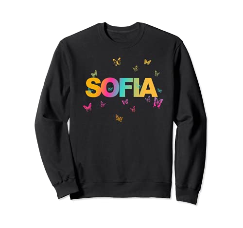 Sofia - Hermoso nombre con mariposas Sudadera