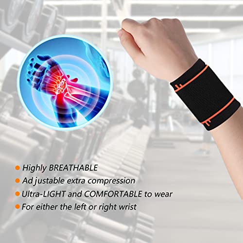 SOFIT Muñequera Soporte, Performance Muñequeras Elástica para Bádminton, Gimnasio, Tejido Ligero y Transpirable - Tira de Compresión Ajustable, Protección Lesiones Deporte, Mujeres Y Hombres