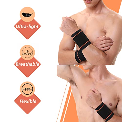 SOFIT Muñequera Soporte, Performance Muñequeras Elástica para Bádminton, Gimnasio, Tejido Ligero y Transpirable - Tira de Compresión Ajustable, Protección Lesiones Deporte, Mujeres Y Hombres