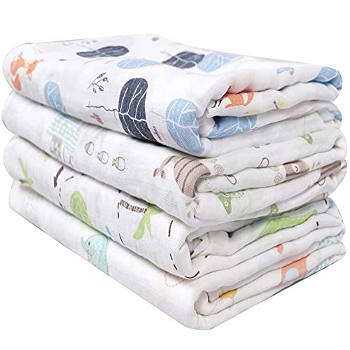 Softan Mantas Swaddle Bebé de Envoltura,Muselina Bambú 120x120cm,mantas para bebes