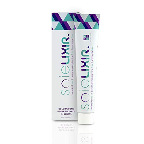 Soielixir Tinte Permanente para Cabello en crema SIN Resorcinol, parafenilendiamina y amoniaco - 93 colores - 100 ml - Violeta Claro Pastel