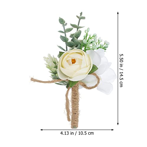SOIMISS Rose Boutonnieres para Hombres Body Babys Boutonniere Boutonniere para Los Mejores Hombres Groom Groomsmen Boda Boda Party Party Traje Decoración