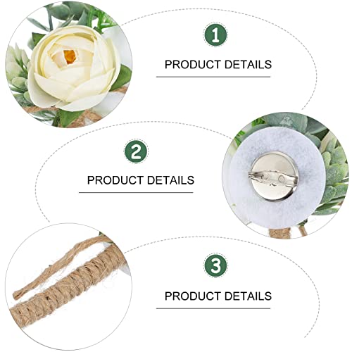 SOIMISS Rose Boutonnieres para Hombres Body Babys Boutonniere Boutonniere para Los Mejores Hombres Groom Groomsmen Boda Boda Party Party Traje Decoración