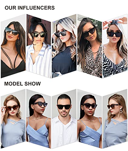 SOJOS Gafas De Sol Ojos de Gato Retro Polarizado Moderno Para Mujer SJ2115 Bella Con Marco Negro/Lente Gris