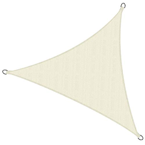 Sol Royal Toldo de terraza SolVision HS9 Vela de Sombra Toldo Parasol 300x300x300 cm HDPE Transpirable Crema protección UV