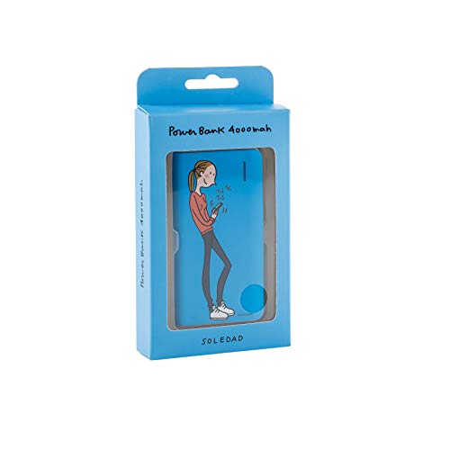 Soledad Powerbank de 4.000 mAh de Color Azul; Capacidad de 2 a 3 Cargas