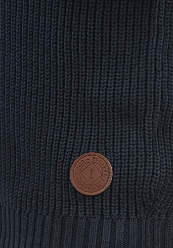 !Solid Xenox Jersey De Punto Troyer Suéter Sudadera De Punto Grueso para Hombre con Cuello Alto De 100% algodón, tamaño:S, Color:Insignia Blue (1991)