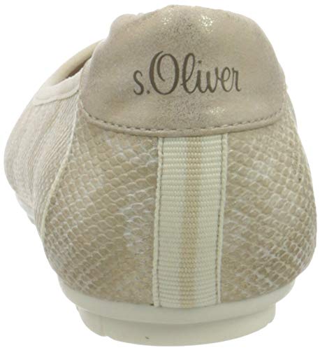 s.Oliver 5-5-22119-26, Zapatos Tipo Ballet Mujer, Champag Snake, 41 EU