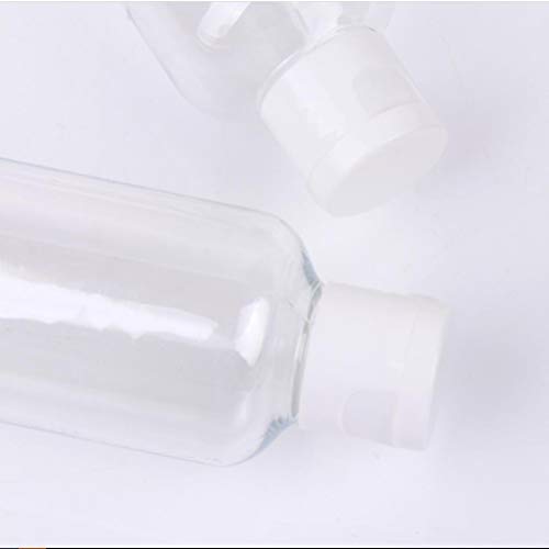 Solustre Lote de 24 botellas de viaje de plástico para la cosmética con tapón a presión, para tóner, transparente, recipiente para artículos de aseo – 50 ml