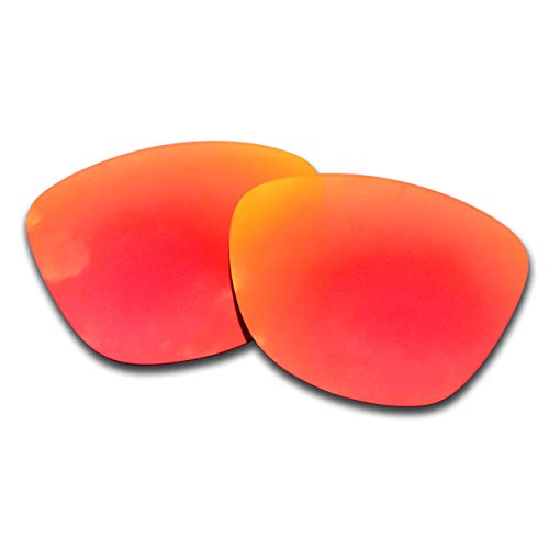 SOODASE Para Oakley Frogskins Asian Fit Gafas de sol Rojo/Azul 2 Pares Lentes de repuesto polarizadas