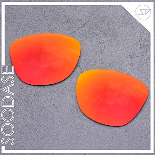 SOODASE Para Oakley Frogskins Asian Fit Gafas de sol Rojo/Azul 2 Pares Lentes de repuesto polarizadas