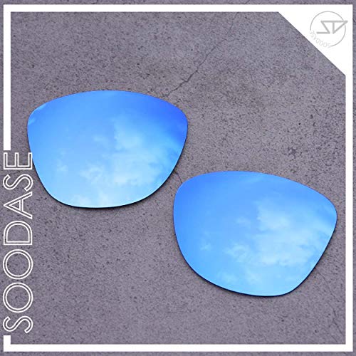 SOODASE Para Oakley Frogskins Asian Fit Gafas de sol Rojo/Azul 2 Pares Lentes de repuesto polarizadas